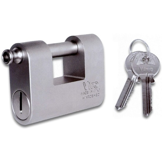 Viro Lucchetto in Acciaio Cementato con due chiavi