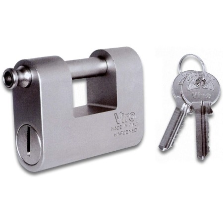 Viro Lucchetto in Acciaio Cementato con due chiavi