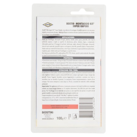 Istruzioni e Avvertenze della Colla di Montaggio Bostik