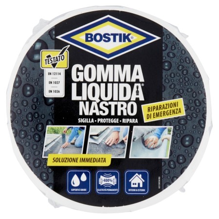 Bostik Gomma Liquida Nastro 7,5 cm x 5 m– Nastri Adesivi Sigillanti