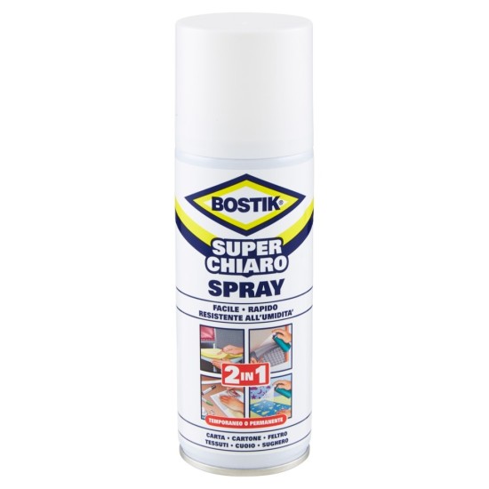 Colla Trasparente Bostik Superchiaro Spray 200ml Universale