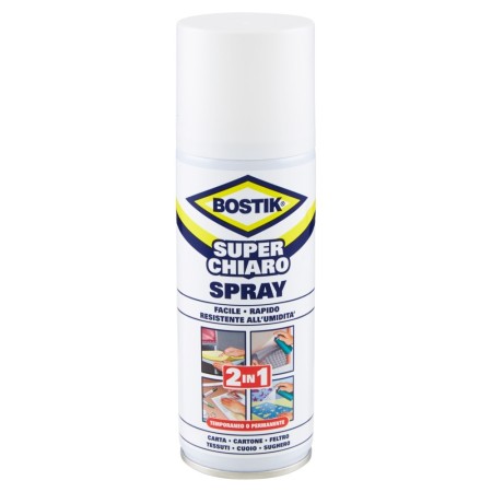 Colla Trasparente Bostik Superchiaro Spray 200ml Universale