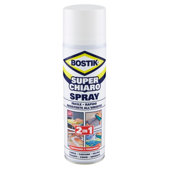 Bostik Spray Superchiaro 500ml – Colla a Contatto Trasparente