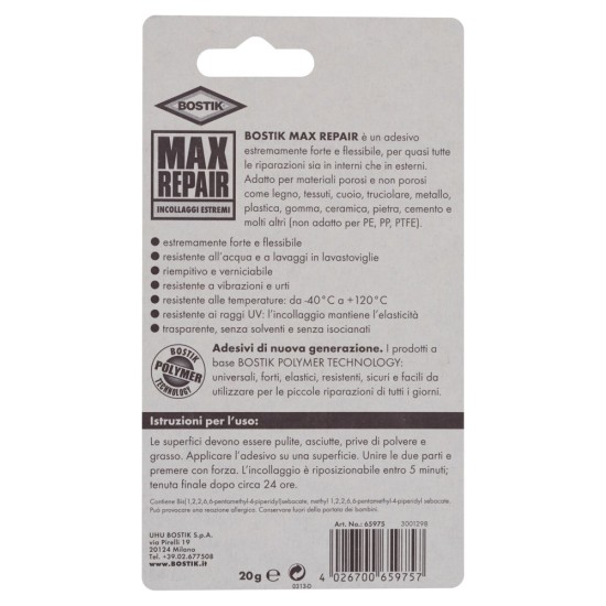 Bostik Max Repair Blister 20gr informazioni prodotto