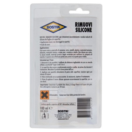 Istruzioni e Modalità d'uso di Bostik Rimuovi Silicone 100 ml