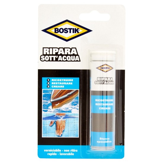 Stucco Epossidico Bicomponente 56g - Bostik Ripara Sott'Acqua
