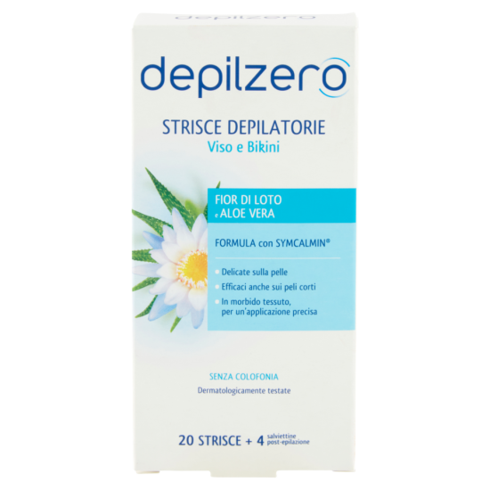 Strisce Depilatorie Depilzero Per Viso e Bikini - 20 strisce