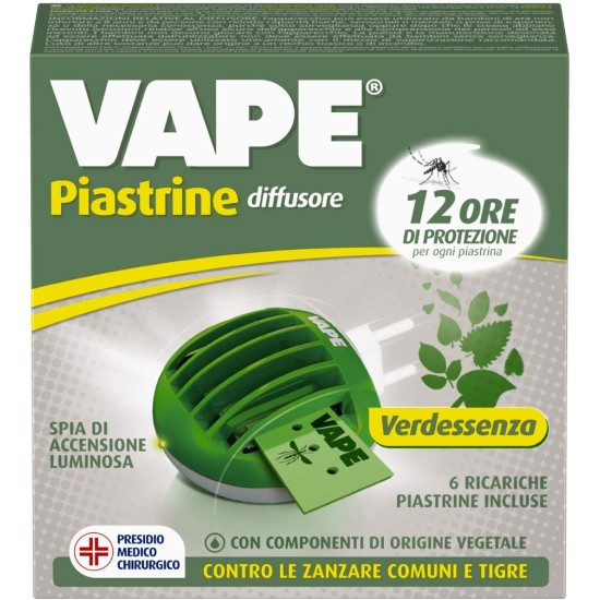 Vape Piastrine con Diffusore - Essenza Verde
