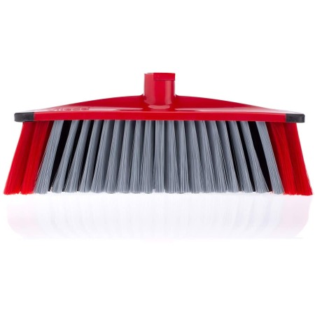 Vileda 3Action Scopa per Interni con 3 Setole, Rosso - Grigio, 28x14x4Cm