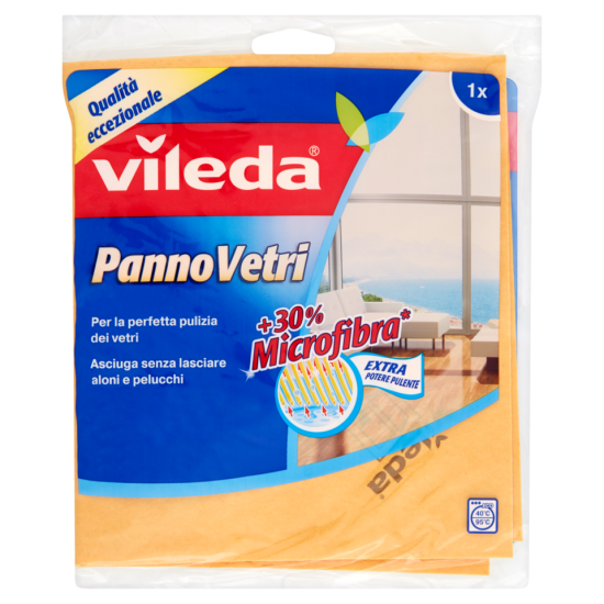 Panno Vetri Classico 1pz- Vileda Panni Anti Aloni e pelucchi