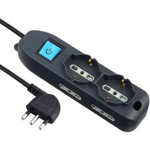 Electraline Multipresa a 6 prese - Ciabatta Salvaspazio Nera