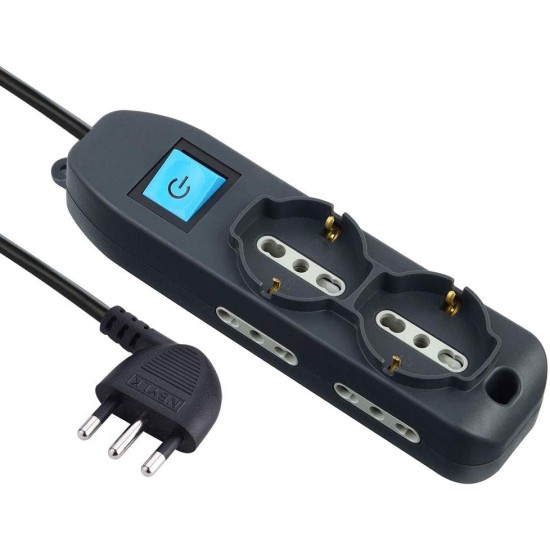 Electraline Multipresa a 6 prese - Ciabatta Salvaspazio Nera