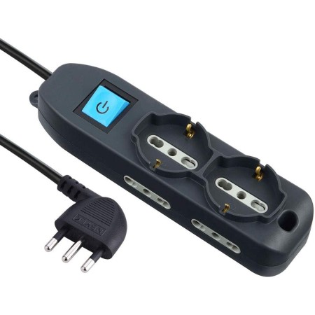 Electraline Multipresa a 6 prese - Ciabatta Salvaspazio Nera