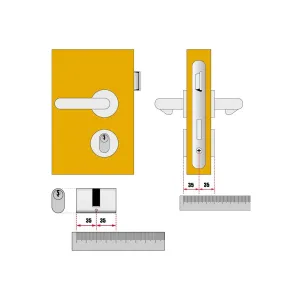 Cilindro per serratura Cisa 35-35mm- Cilindri Cisa in ottone 2