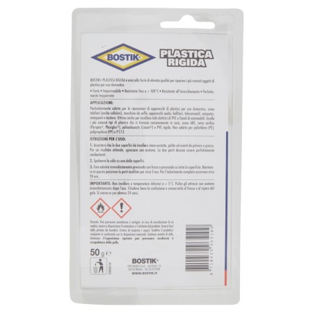 Informazioni e Avvertenze sull'utilizzo della colla per Plastica Rigida Bostik