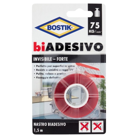 Nastro Biadesivo Trasparente Forte Bostik Trasparente 19x1,5