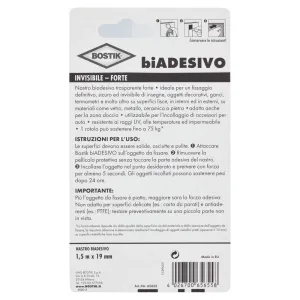 Nastro Biadesivo Trasparente Forte Bostik Trasparente 19x1,5 2