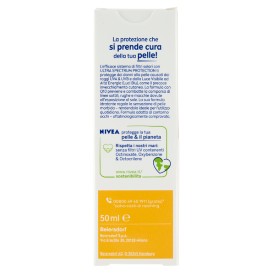 confezione superiore  Nivea Sun Viso Rughe e Macchie FP30 Per Pelli Normali e Secche 50ml