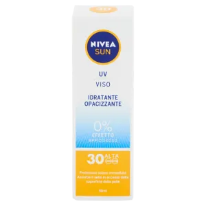 Nivea Sun UV Crema Viso Idratante Opacizzante Protezione 30 - 50ml