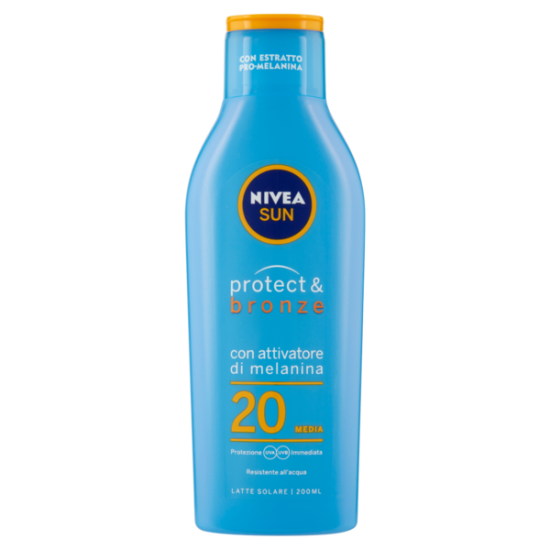 Crema Solare Nivea Protect and Bronze 200ml: Protezione 20