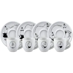 Tazzine Bialetti Espresso Carosello 4 Tazzine 4 Piattini 2