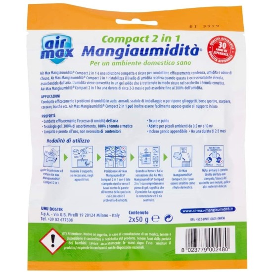 Informazioni Air Max Mangia Umidità per Armadi Petali di Rosa 2x50gr