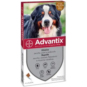 Antiparassitario cani Advantix Antipulci e zecche cane 40kg
