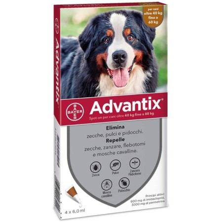 Antiparassitario cani Advantix Antipulci e zecche cane 40kg