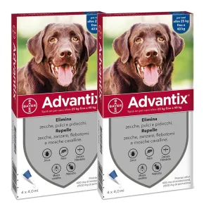 Antiparassitario Per Cani Advantix Spot Superiori a 25kg - 2x4 da 4ml