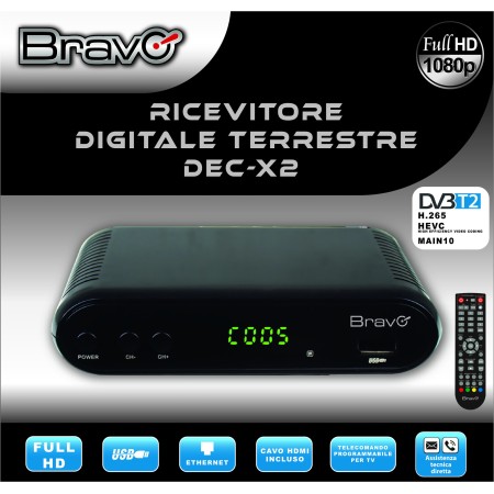 Decoder Bravo Dtt Digitale Terrestre Decoder HD -DVB-T2