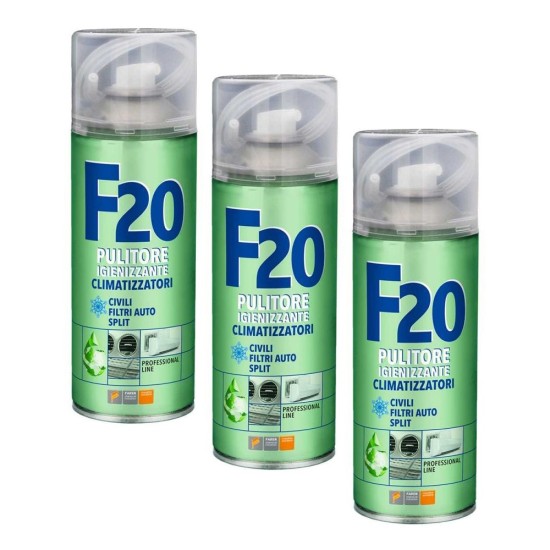 F20 Pulitore Igienizzante Climatizzatori Spray - Pacco 3x400ml