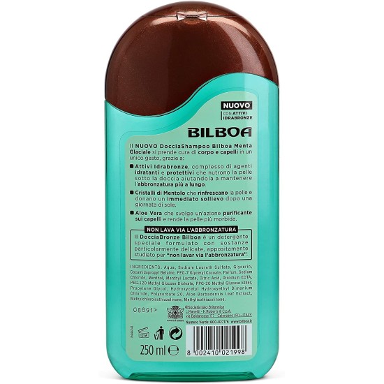 Bilboa Bagnoschiuma Doccia Shampoo Docciabronze Menta Glaciale 250ml