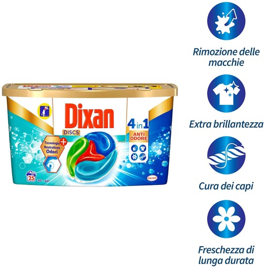 Dixan Offerta Promo Dixan Discs 4 in 1Active Fresh Anti Odore - 50 Lavaggi