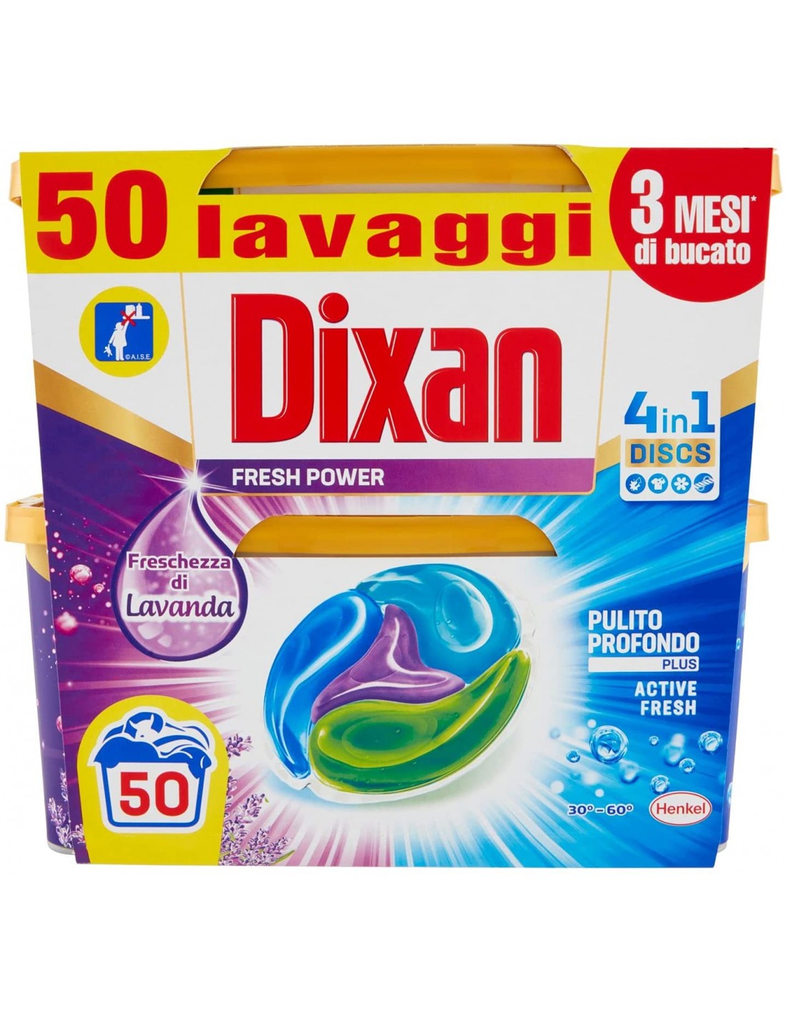 Dixan Offerta Promo Dixan Discs 4 in 1 Active Fresh Lavanda - 50
