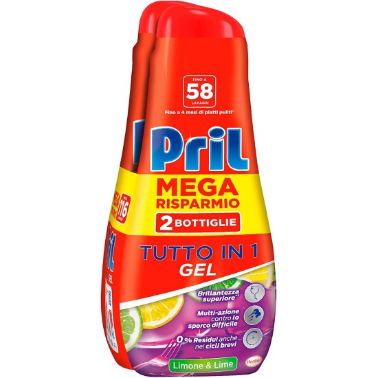 Pril Lavastoviglie Gel 116 Lavaggi