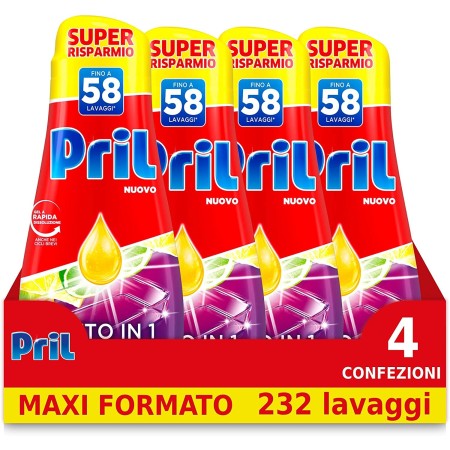 Pril Lavastoviglie Gel 232 Lavaggi