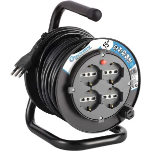 Electraline 49217 Prolunga Avvolgicavo 15 metri