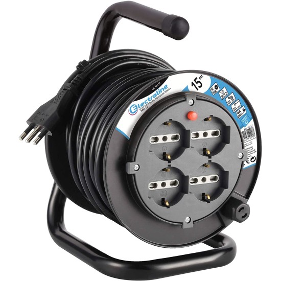 Electraline 49217 Prolunga Avvolgicavo 15 metri
