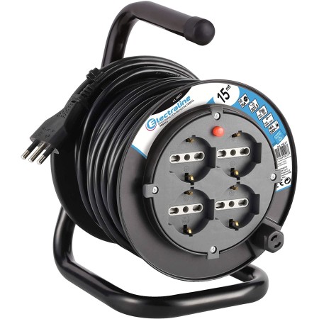 Electraline 49217 Prolunga Avvolgicavo 15 metri