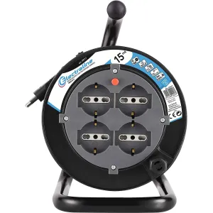 Electraline 49217 Prolunga Avvolgicavo 15 metri 2