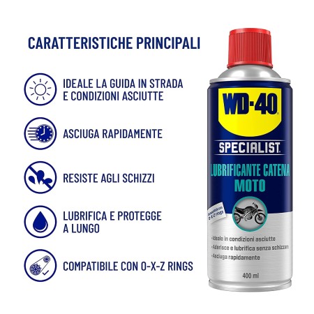 WD40 Lubrificante Catena Moto