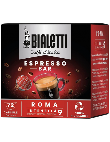 Bialetti Caffè d'Italia Roma Gusto Intenso 72 Capsule