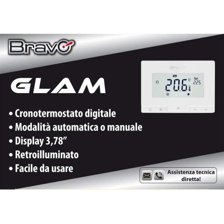 confezione Bravo Cronotermostato Wireless Glam Digitale - 93003111