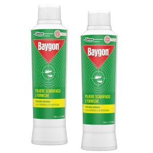 Baygon in Polvere Insetticida Formiche e Scarafaggi 2x250g