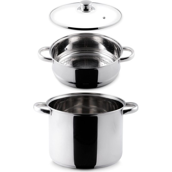 Aeternum Pentola Vaporiera In Acciaio per Induzione 22cm