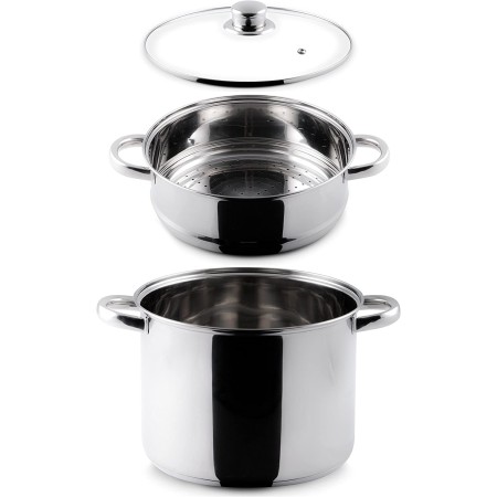 Aeternum Pentola Vaporiera In Acciaio per Induzione 22cm