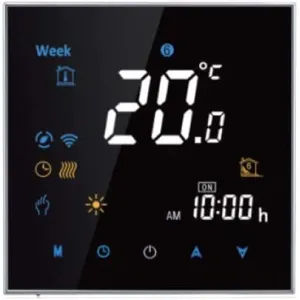 BOON Cronotermostato WIFI Settimale Compatibile con Alexa Google Nero