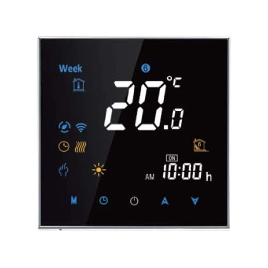 BOON Cronotermostato WIFI Settimale Compatibile con Alexa Google Nero