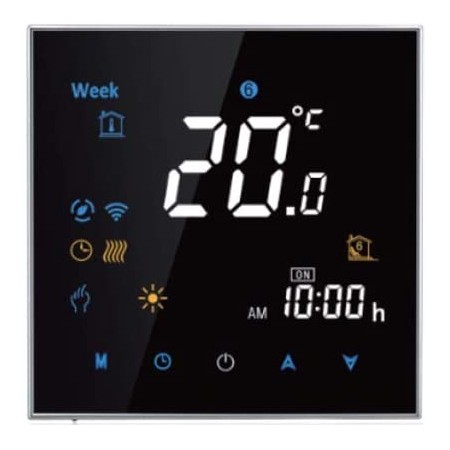 BOON Cronotermostato WIFI Settimale Compatibile con Alexa Google Nero