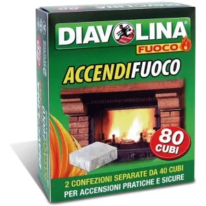 Diavolina Accendifuoco Classico 80cubi - Accendifuoco camino